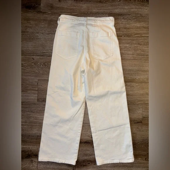 APiece Apart Merida Cream High Rise Wide Leg Jeans Size 29